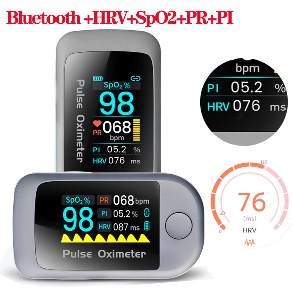 Изображение WJXPYL Bluetooth-оксиметр для пальца, Bluetooth oximeter