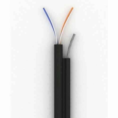 Кабель витая пара полимет U/UTP2 cat5e PE ксспптр 2х2х0,52 для уличной прокладки, на тросу, медь, 305м