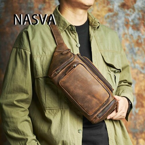 Сумка поясная NASVA, коричневый