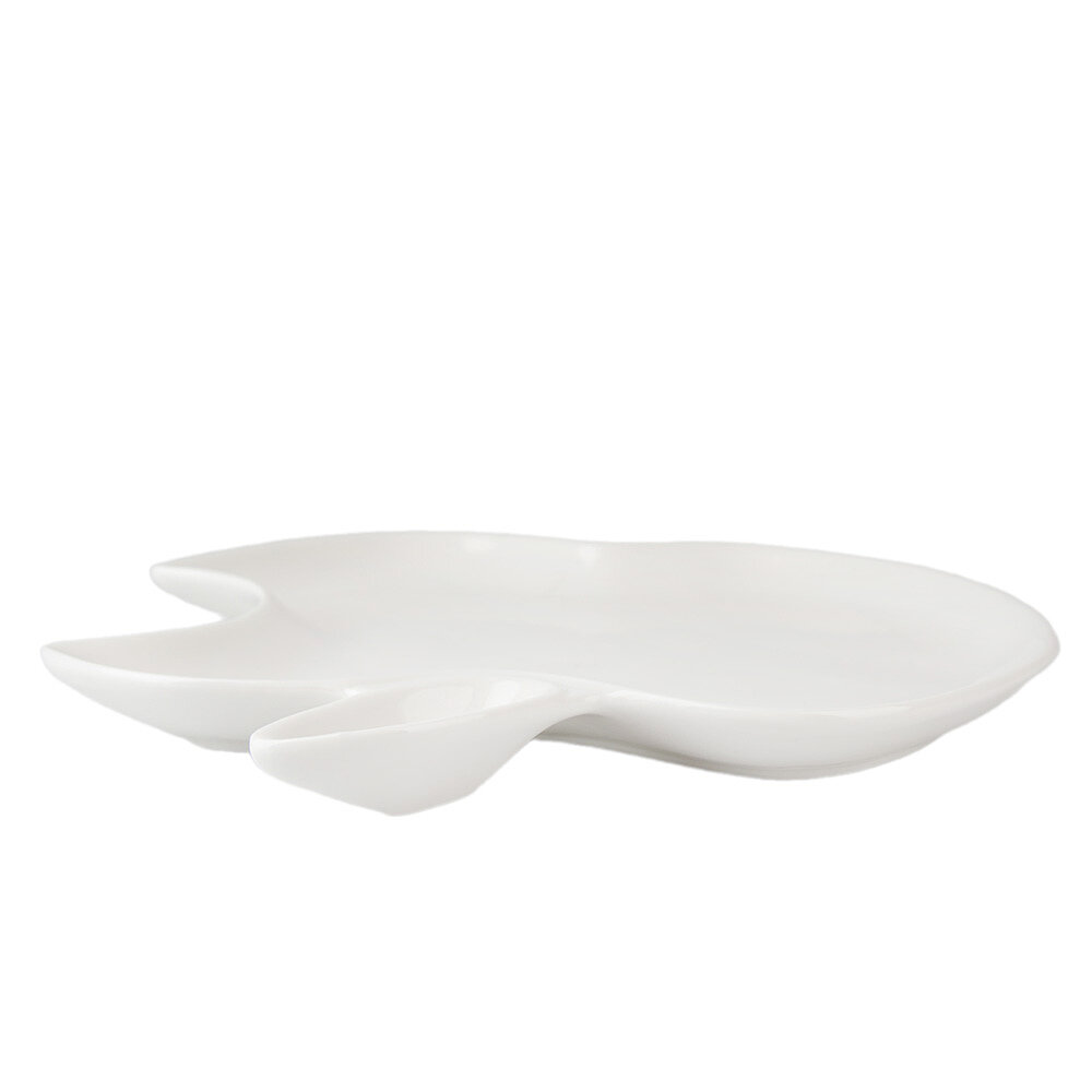 Набор фарфоровых блюд для сервировки 4 шт Маршмеллоу, 20х18х2см, Nouvelle, яблоко — фото 1