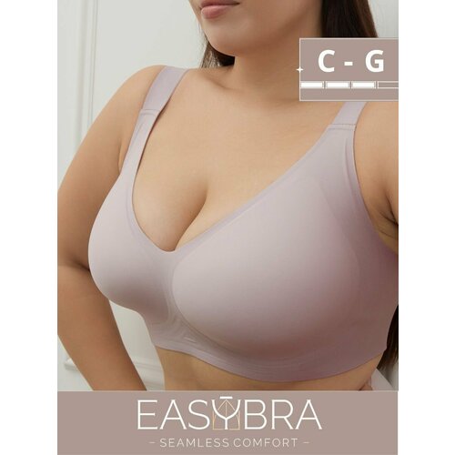фото Бюстгальтер без косточек до f/g, размер 3xl, розовый easy bra