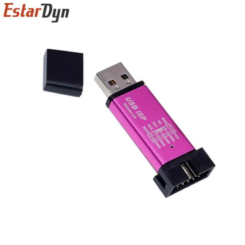 USB ISP-программатор в алюминиевом корпусе для 51 ATMEL AVR WIN7 64, Aluminum shell — фото 1