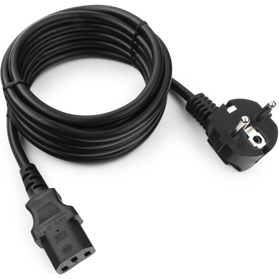 Кабель питания Cablexpert Schuko-C13 3x1.5мм2 10A с заземлением медь 3м черный