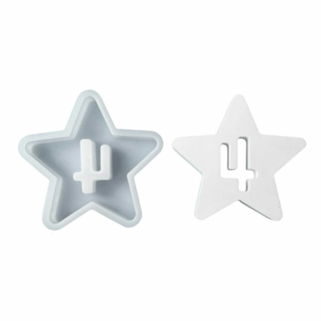 Форма для изготовления свечей, Цифровая гипсовая форма Star hollow-4