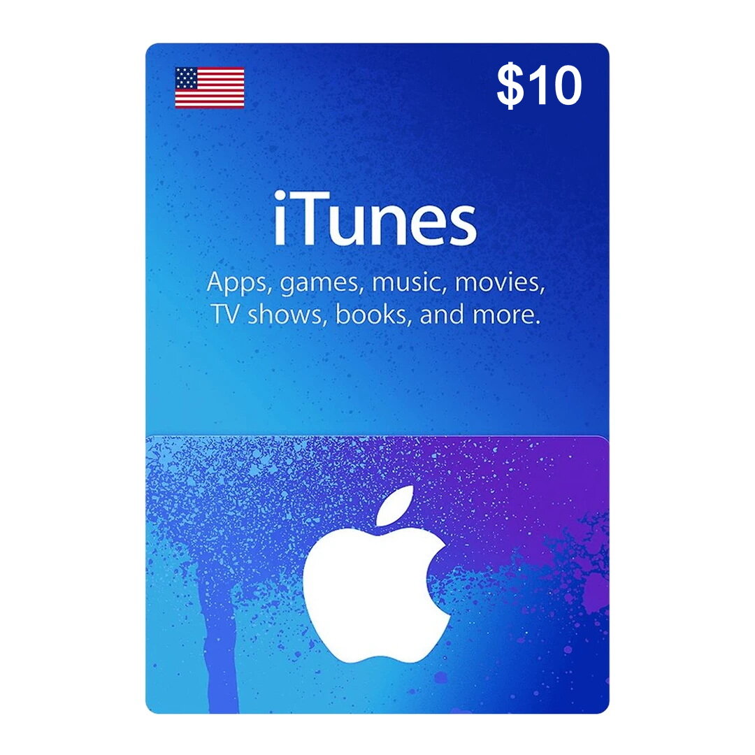 Подарочная карта Apple iTunes 10 USD USA / Пополнение счета Apple App Store США 10 долларов — фото 1