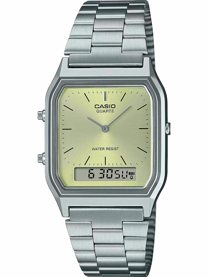 Наручные часы CASIO Vintage, серебряный, золотой — фото 1