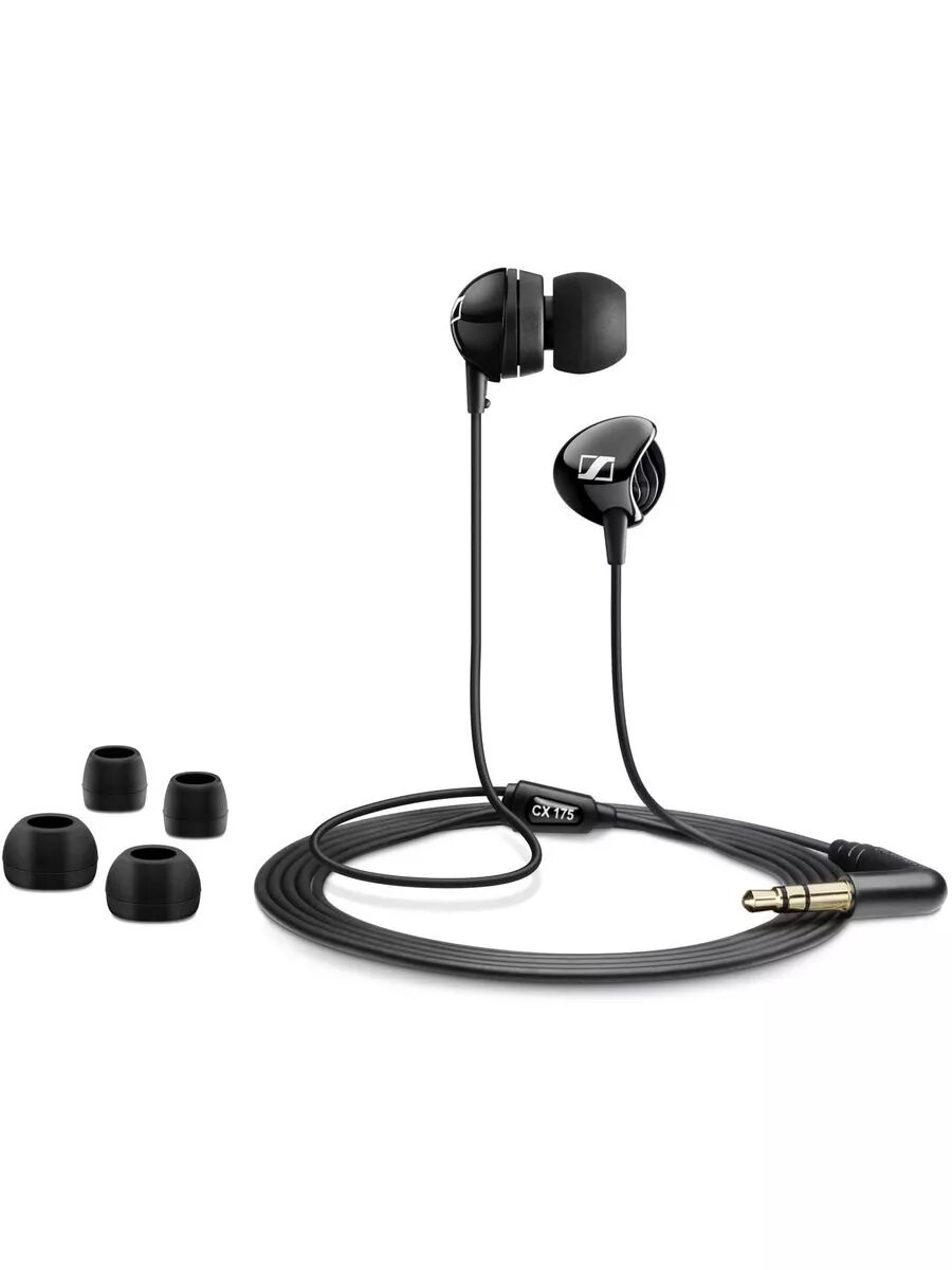Наушники Sennheiser CX 175, mini jack 3.5 mm, black