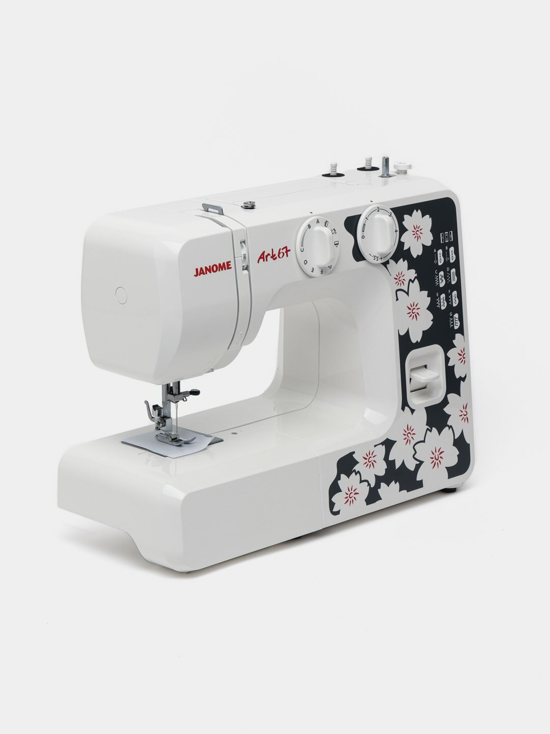 Швейная машина Janome Art 67, электромеханическая, 15 швов, качающийся челнок, белая — фото 1