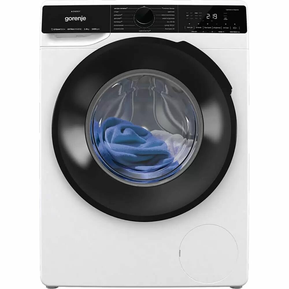 Стиральная машина Gorenje WPNA84A2TWIFI/C, фронтальная загрузка, 15 программ, 8 кг