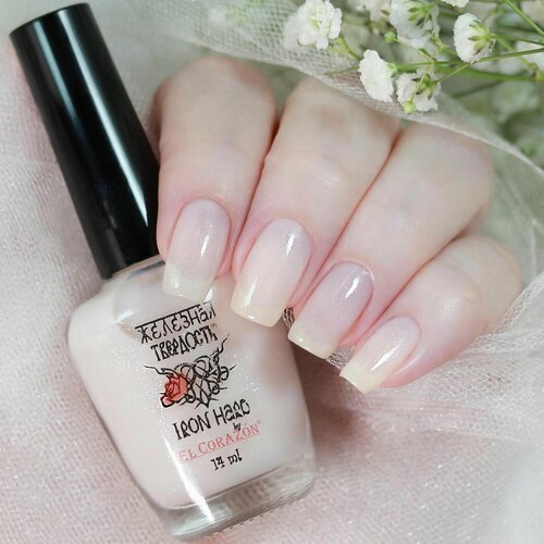 Железная твердость by El Corazon лечебный лак для ногтей №418/102 Shimmer 14 мл