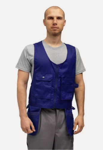 Изображение товара Жилет ФАП, с карманами, мужской, демисезон, размер 112-116, на рост 170-176, синий
