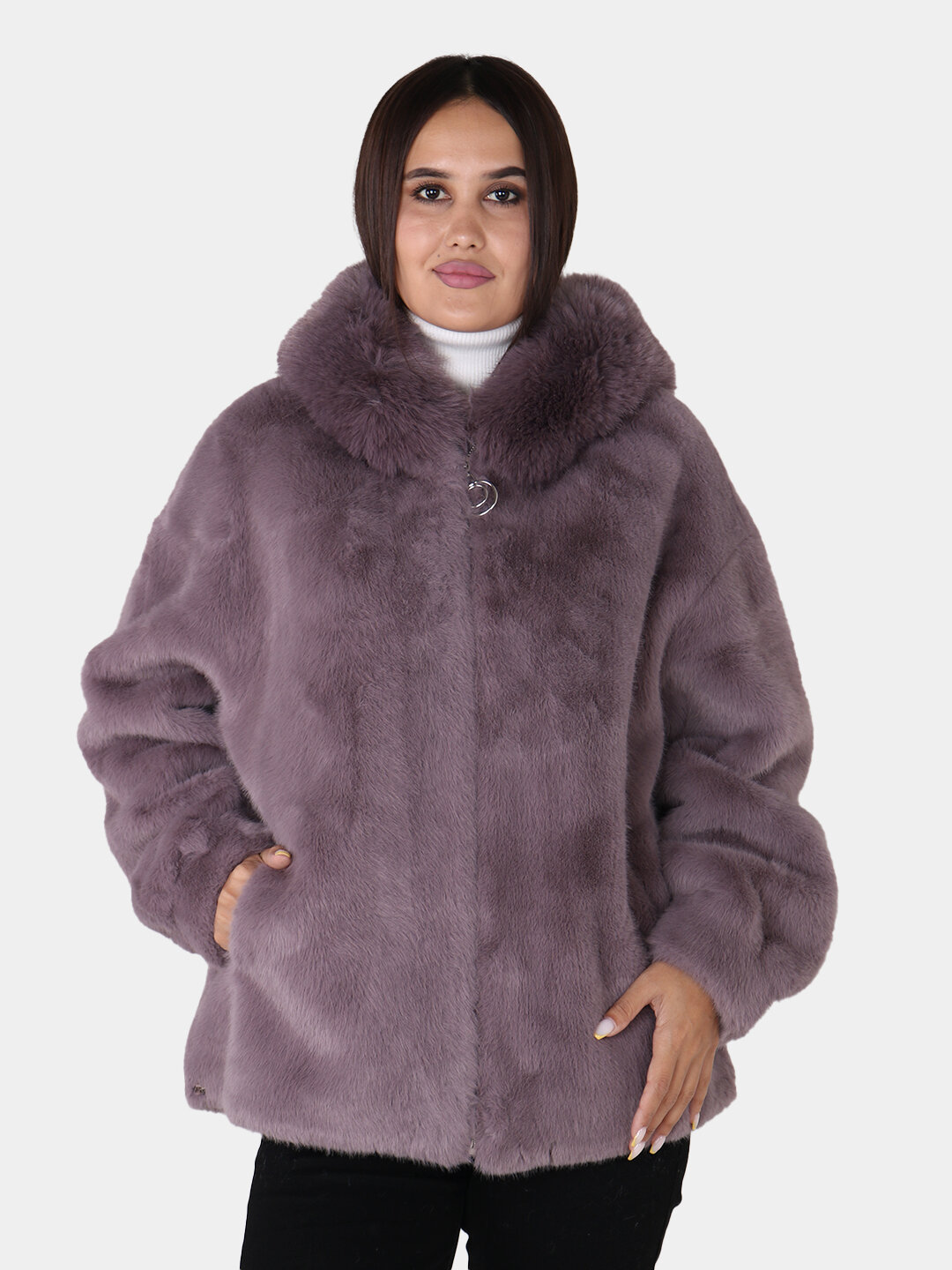 Пальто, размер One Size, лавандовый — фото 1