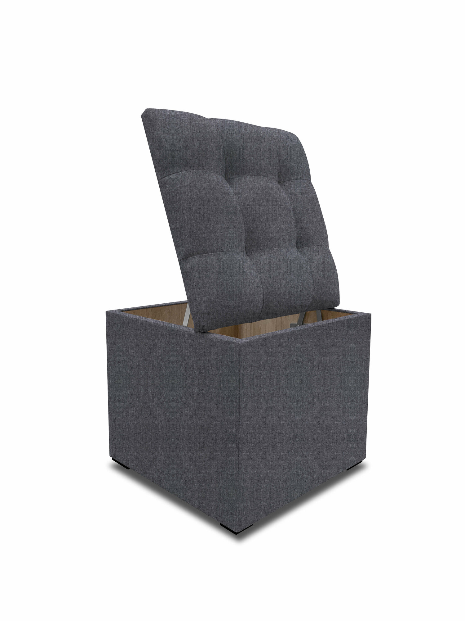Пуф открывашка 400 Savana Grey, с крышкой и утяжкой, серый, 40х42