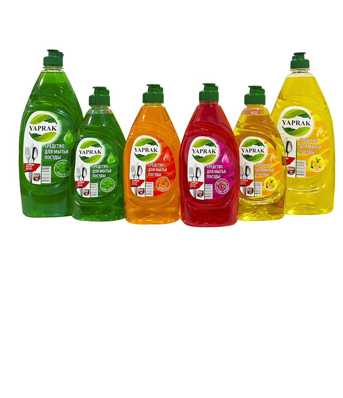 Средство для мытья посуды алое вера 1 Л "Yaprak" — фото 1