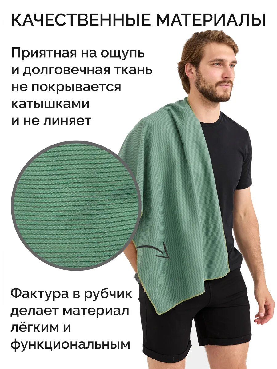 Спортивное быстросохнущее полотенце из микрофибры — фото 1