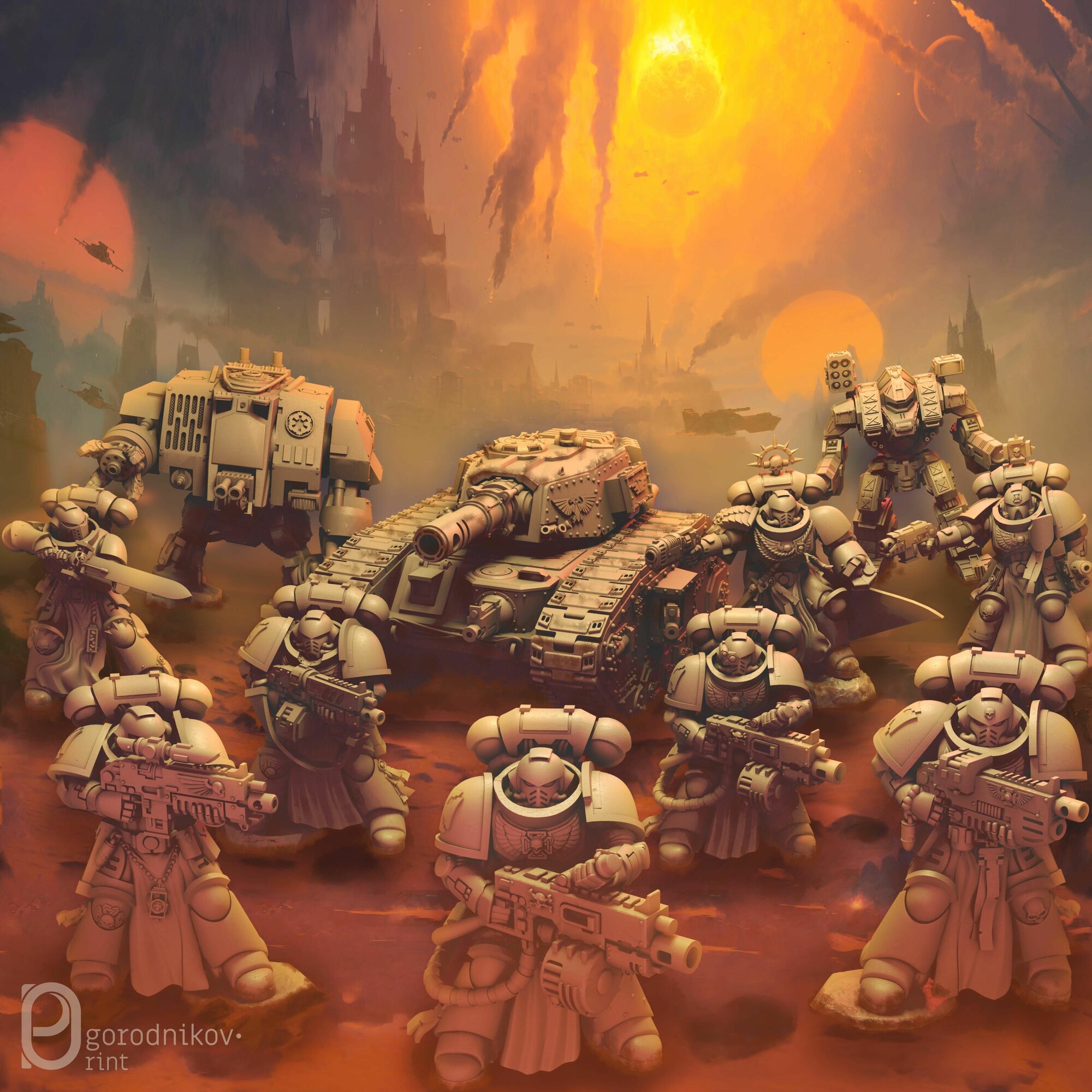 Warhammer 40K / Набор миниатюр Ультрамарины / Вархаммер 40000