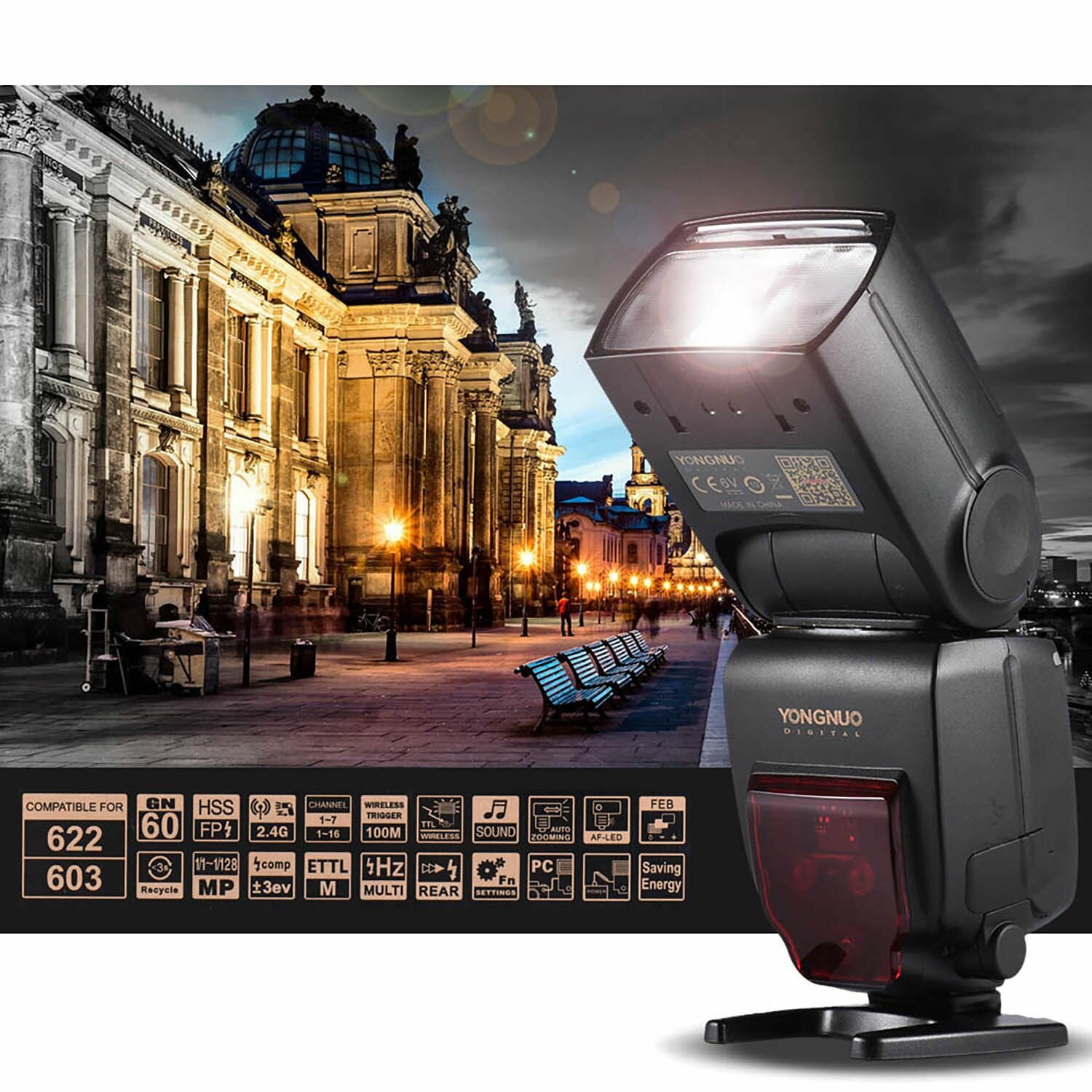YN685 i-TTL HSS 1/8000s GN60 2.4G Беспроводная вспышка Speedlite Speedlight для цифровой зеркальной камеры Nikon