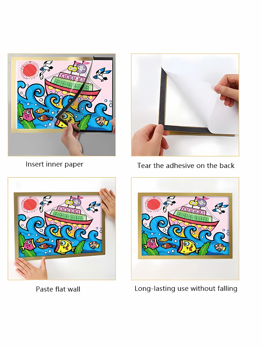 Магнитная рамка MOTARRO, для фото, A4, 21x30см, виниловая, серая — фото 1