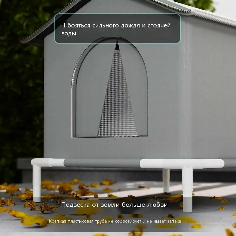 Картинки Зимний уличный домик для кошек, уличный приют для щенков 42*42*42