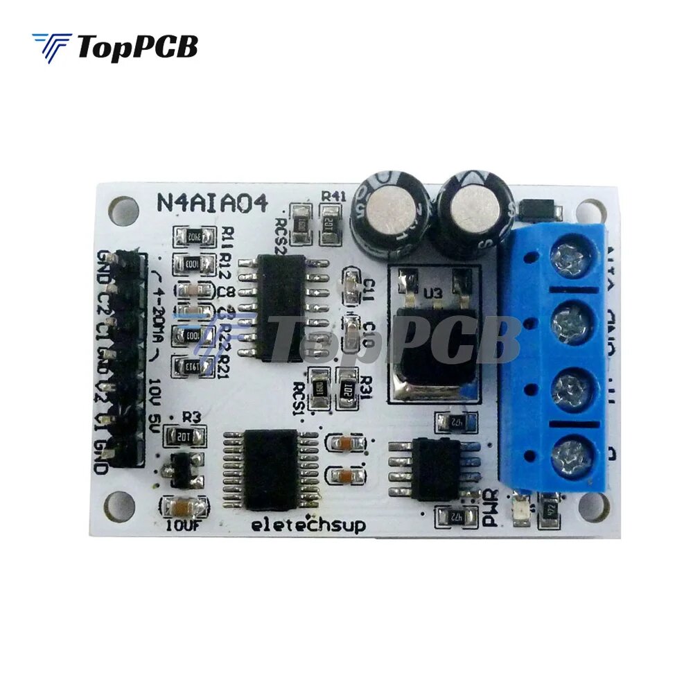 Аналоговый коллектор напряжения и тока 4-20 мА RS485 АЦП Modbus RTU 4-канальный N4AIA04 Модуль сбора тока напряжения