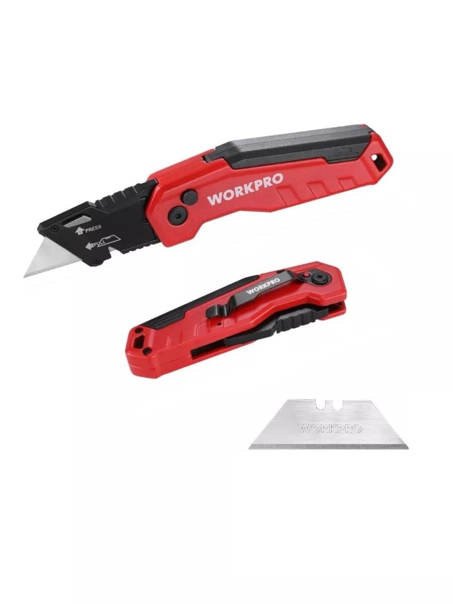 Нож складной алюминиевый Workpro WP211026