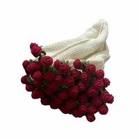 Одеяло для букета цветов, набор вязаных одеял ручной работы с розами, романтическое одеяло для вязания подсолнухов, мягкое и легкое с материалом, набор инструментов, подарок.