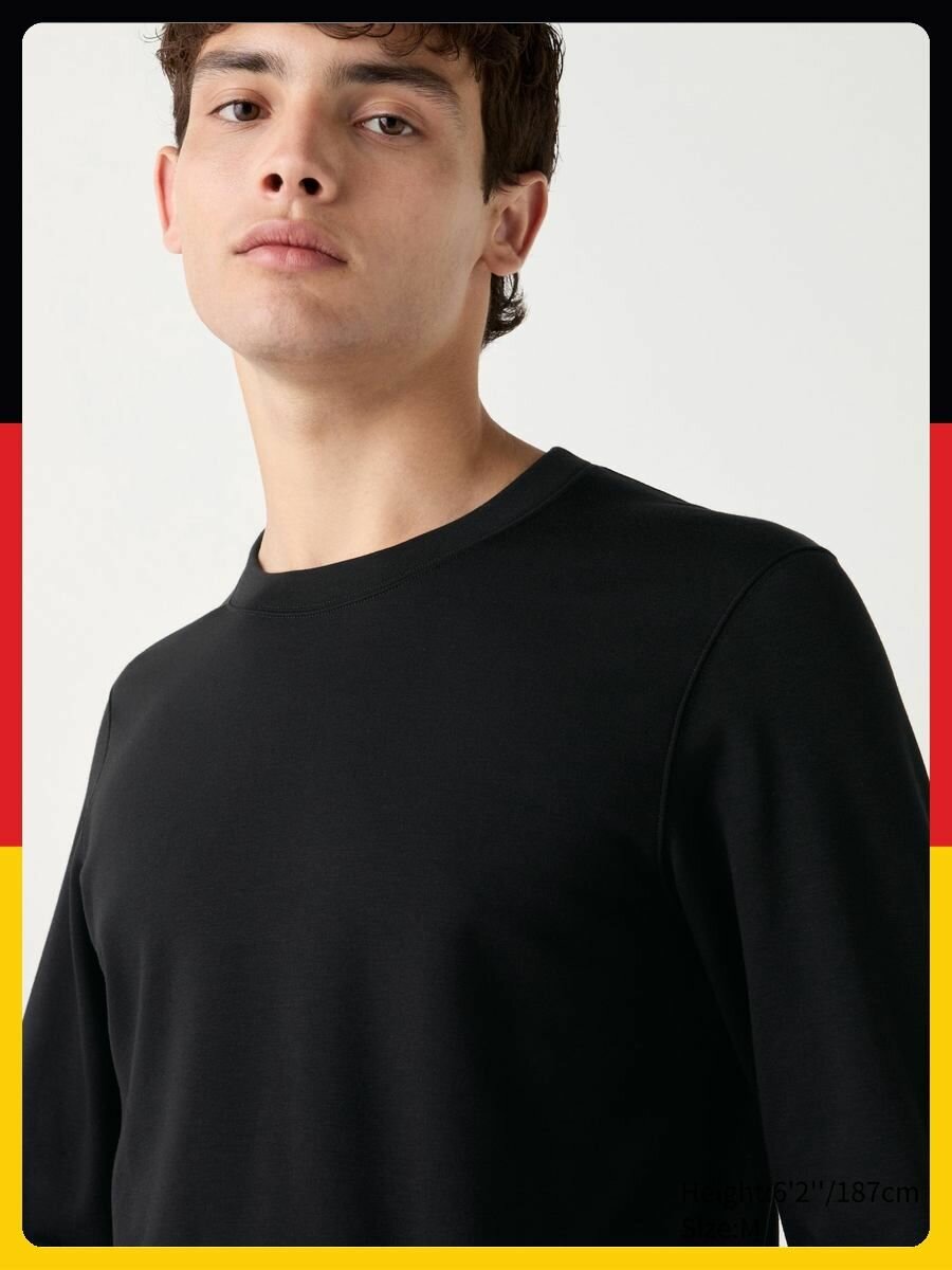Лонгслив спортивный Uniqlo, размер XXL, , черный