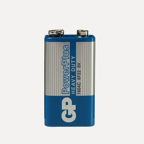 Изображение товара Батарейка солевая GP PowerPlus Heavy Duty, 6F22 (1604C)-1S, 9В, крона, спайка, 1 шт. 3045155