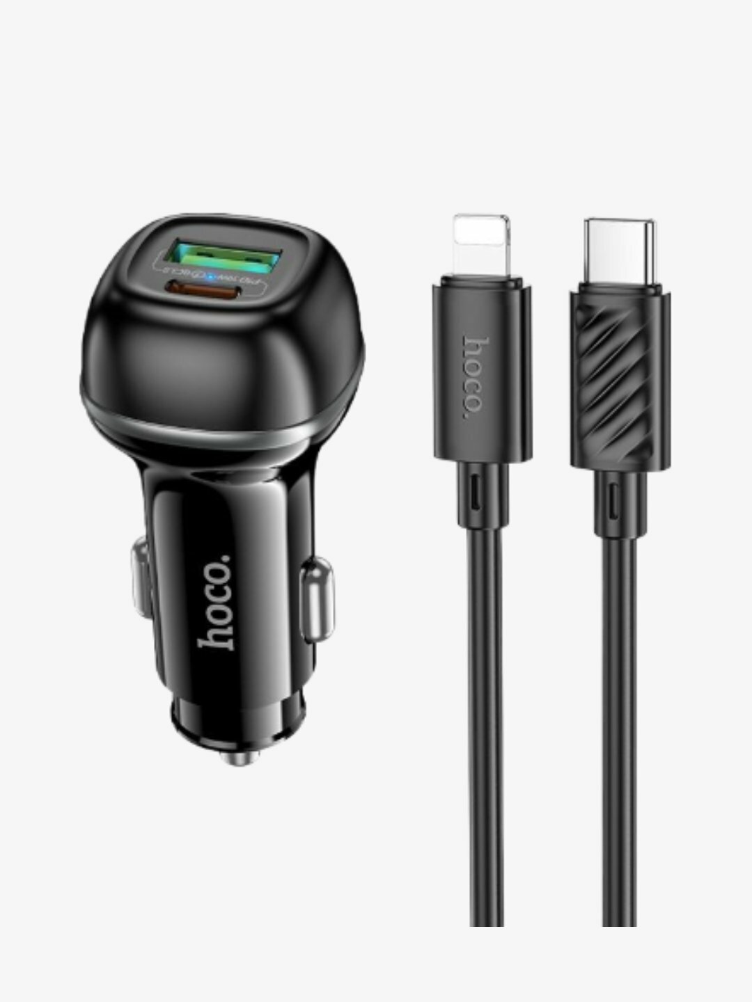 Автомобильное зарядное устройство Hoco Z58A Rank Dual Port PD30W и QC3.0