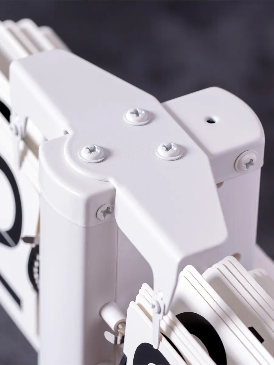 Перекидные часы Flip Clock, настольные, электронные, металл, белые — фото 1