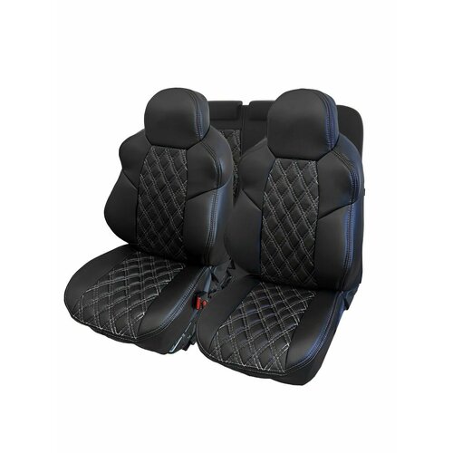 Универсальные чехлы из экокожи с ромбом на автомобильные сиденья