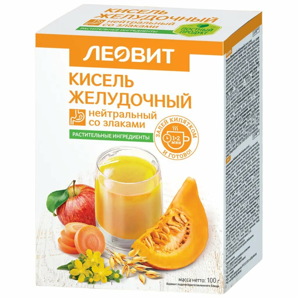Леовит Кисель Желудочный нейтральный со злаками пакеты 20 г 5 шт