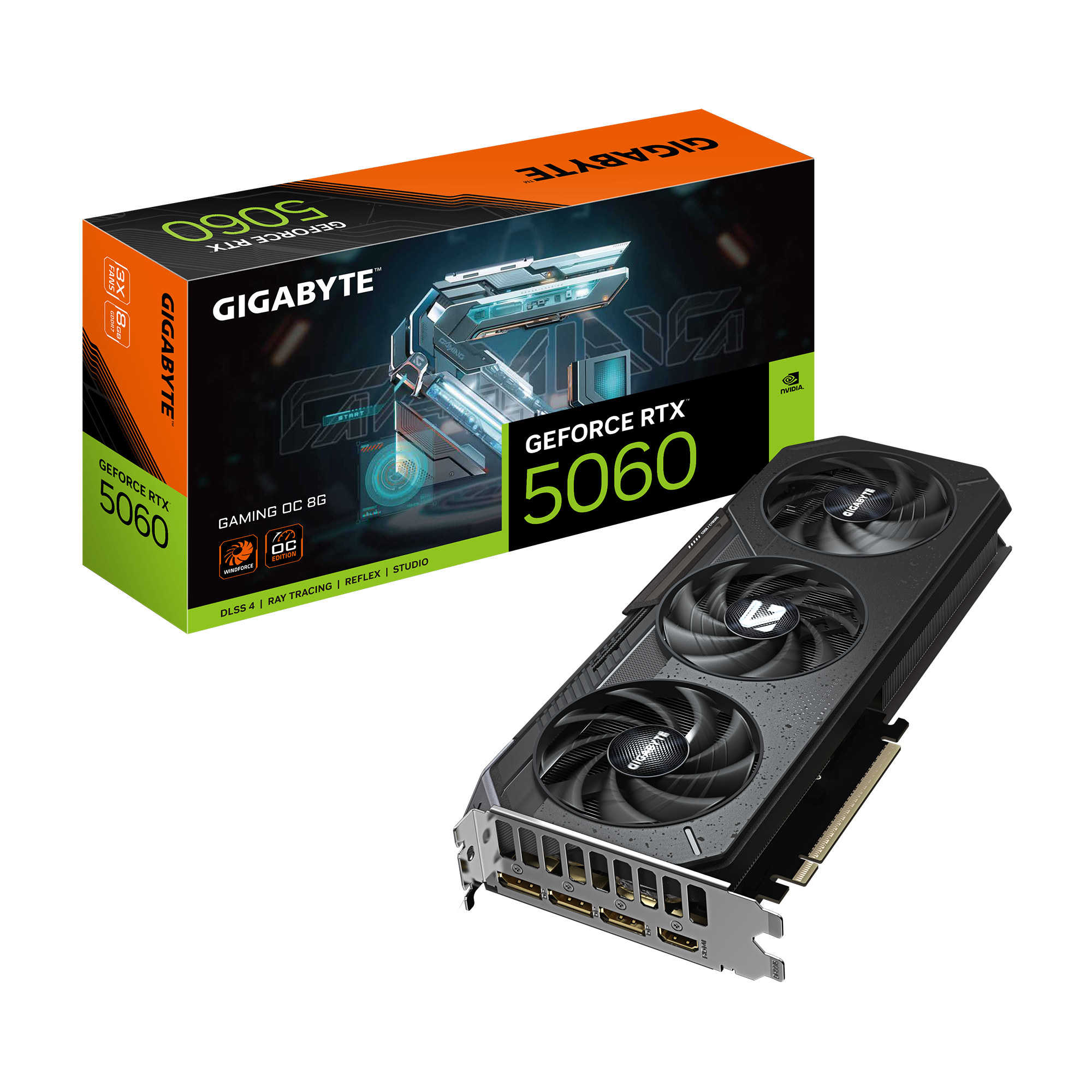 Видеокарта GIGABYTE GeForce RTX 5060 Gaming OC 8G (GV-N5060GAMING OC-8GD)
