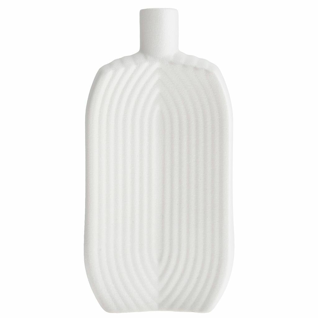 Ваза настольная керамическая "Аравия" 850мл, белый, фактурный глянец — фото 1