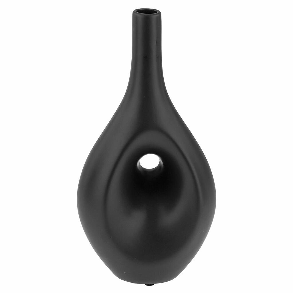 Ваза настольная керамическая "Кейптаун" 1,1л, черный, матовая глазурь