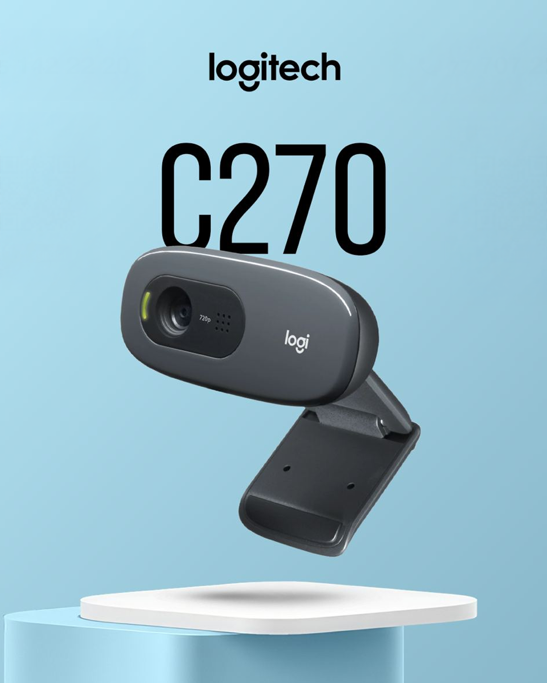 Веб-камера Logitech "HD Webcam C270", HD-качество, 720p, встроенный микрофон