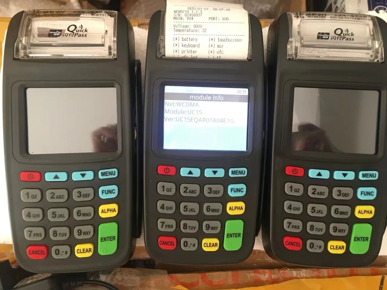 USED Mobile POS Machine NEW8210 WCDMA 3G PCI-Compliant Secure Payment Terminal POS Hardware Distributor Equipment Export