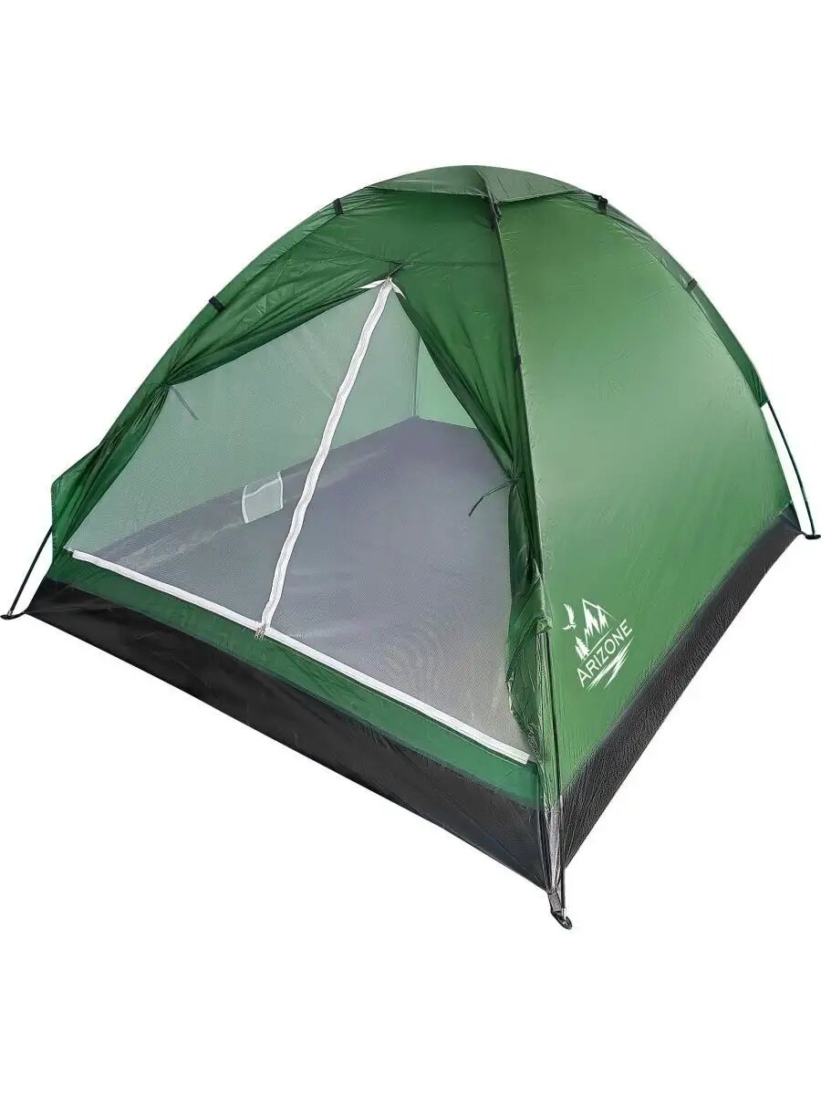 Палатка туристическая ARIZONE Coyote-3, трехместная, зеленая (28-274504) — фото 1