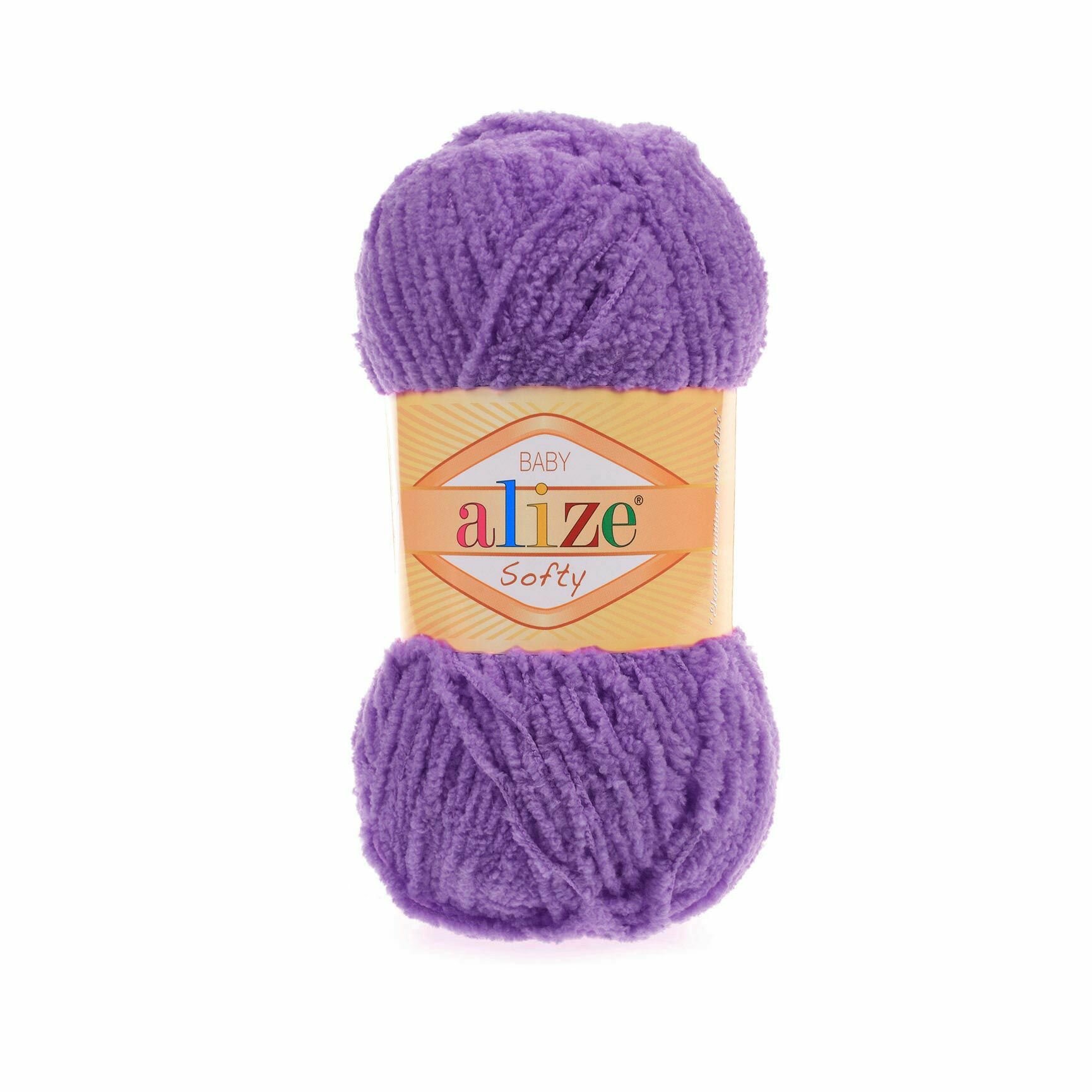 Пряжа для вязания Softy Alize 1 моток (115 м, 50 гр), цвет 44 темно-фиолетовый