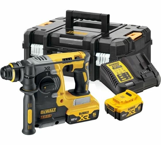 Аккумуляторный перфоратор Dewalt DCH273P2T 18 В 2.1 Дж 4600 уд/мин с 2 АКБ 5 Ач и ЗУ в кейсе TSTAK DCH273P2T-QW