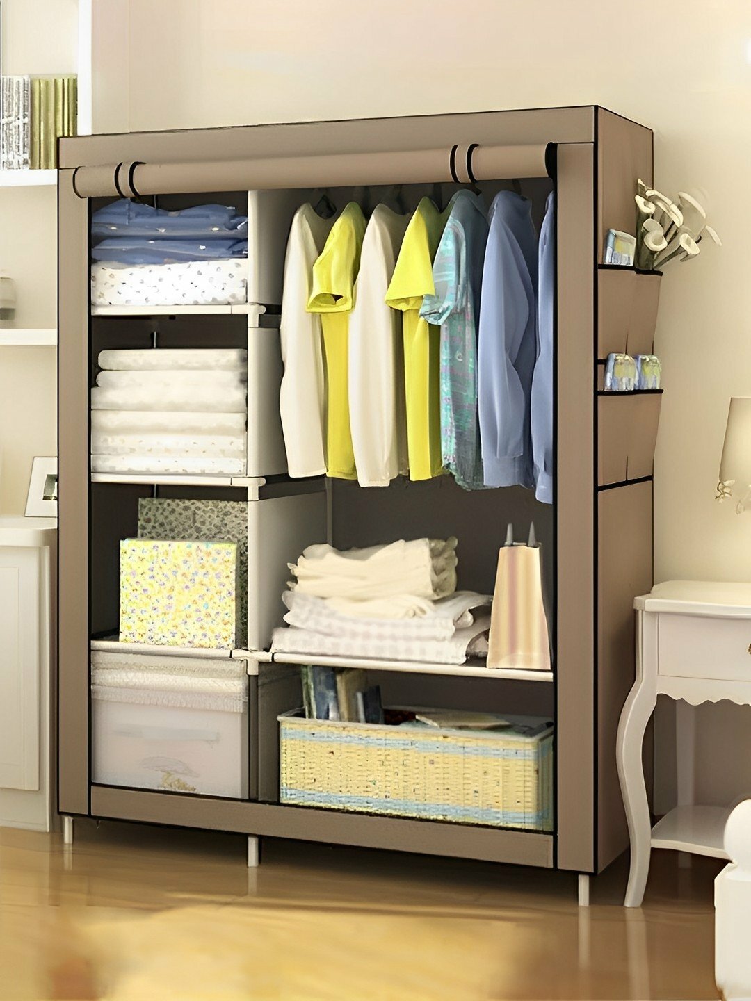 Шкаф тканевый, для одежды, складной, 105 * 45 * 175 - Коричневый