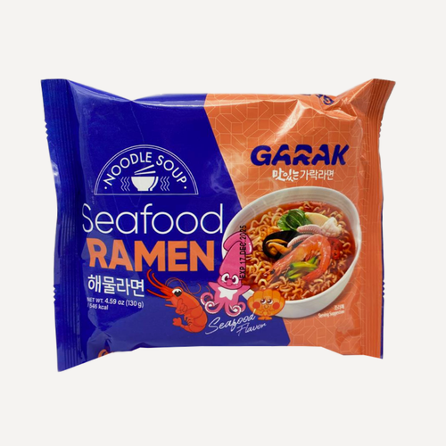 Изображение товара Лапша быстрого приготовления GARAK рамен со вкусом морепродуктов 130 г, Южная Корея