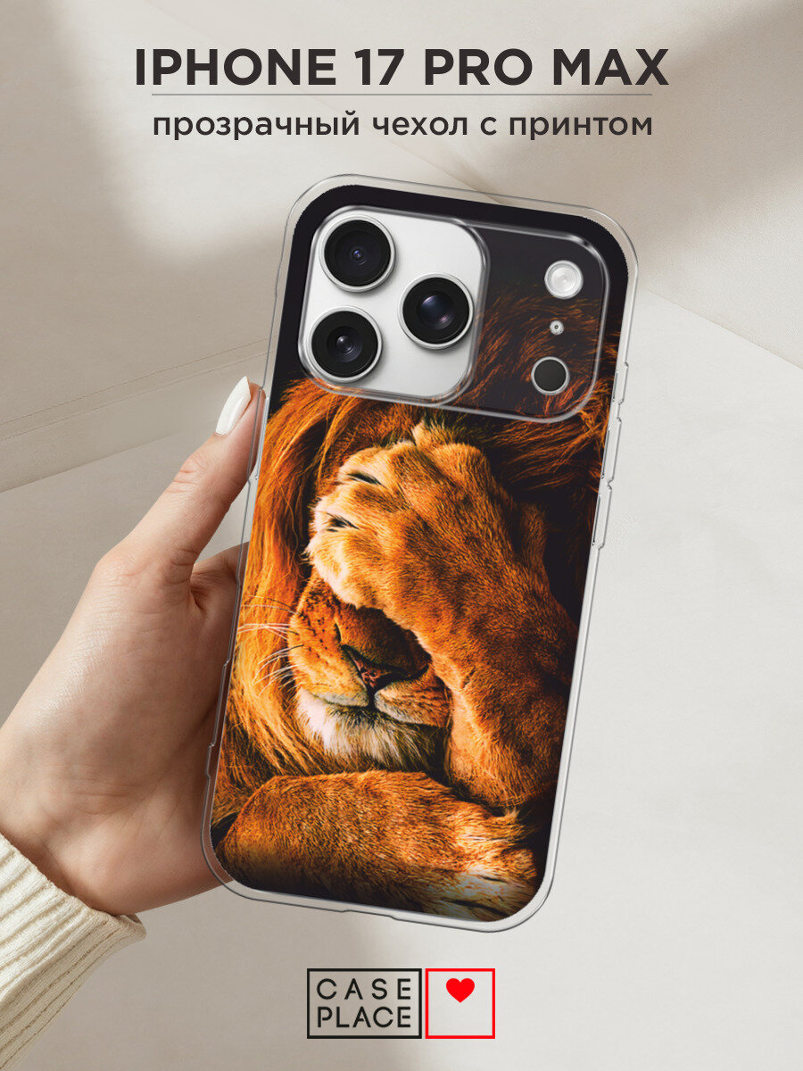 Чехол на Apple iPhone 17 Pro Max / Айфон 17 Про Макс с принтом Львиный стыд