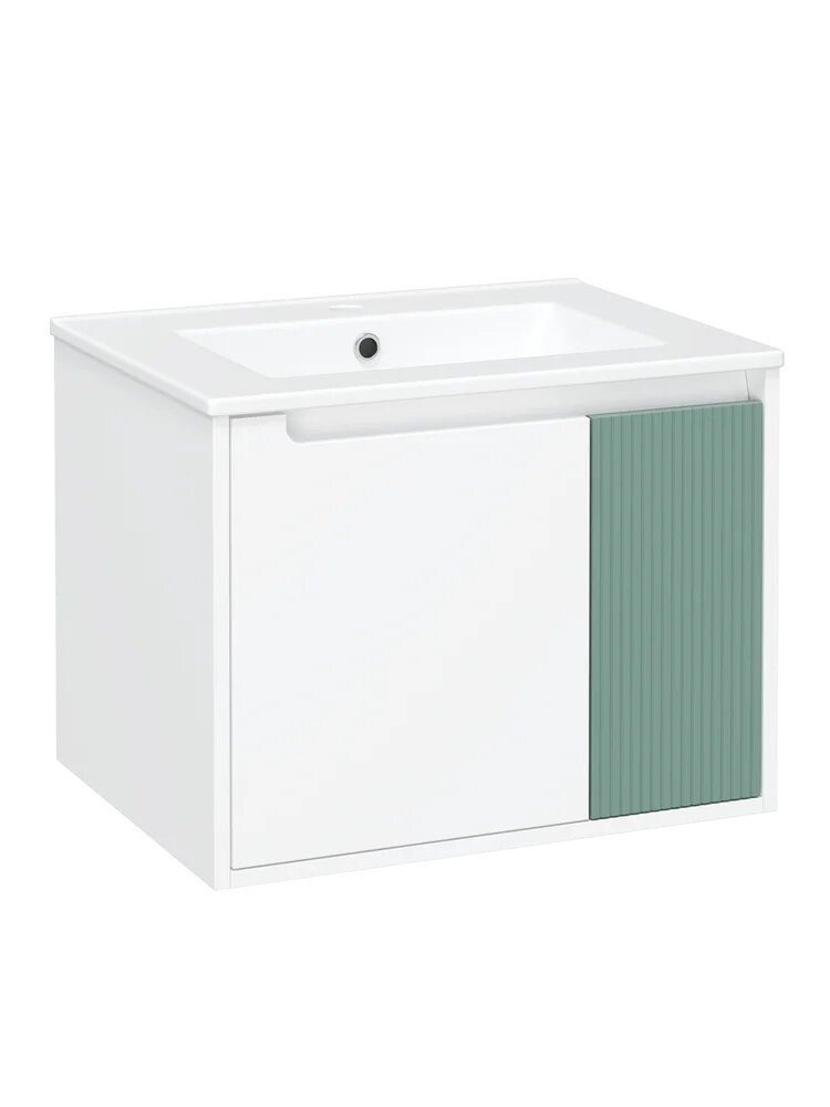 Тумба под раковину без столешницы DIWO Мурманск 60 подвесная белая бирюза