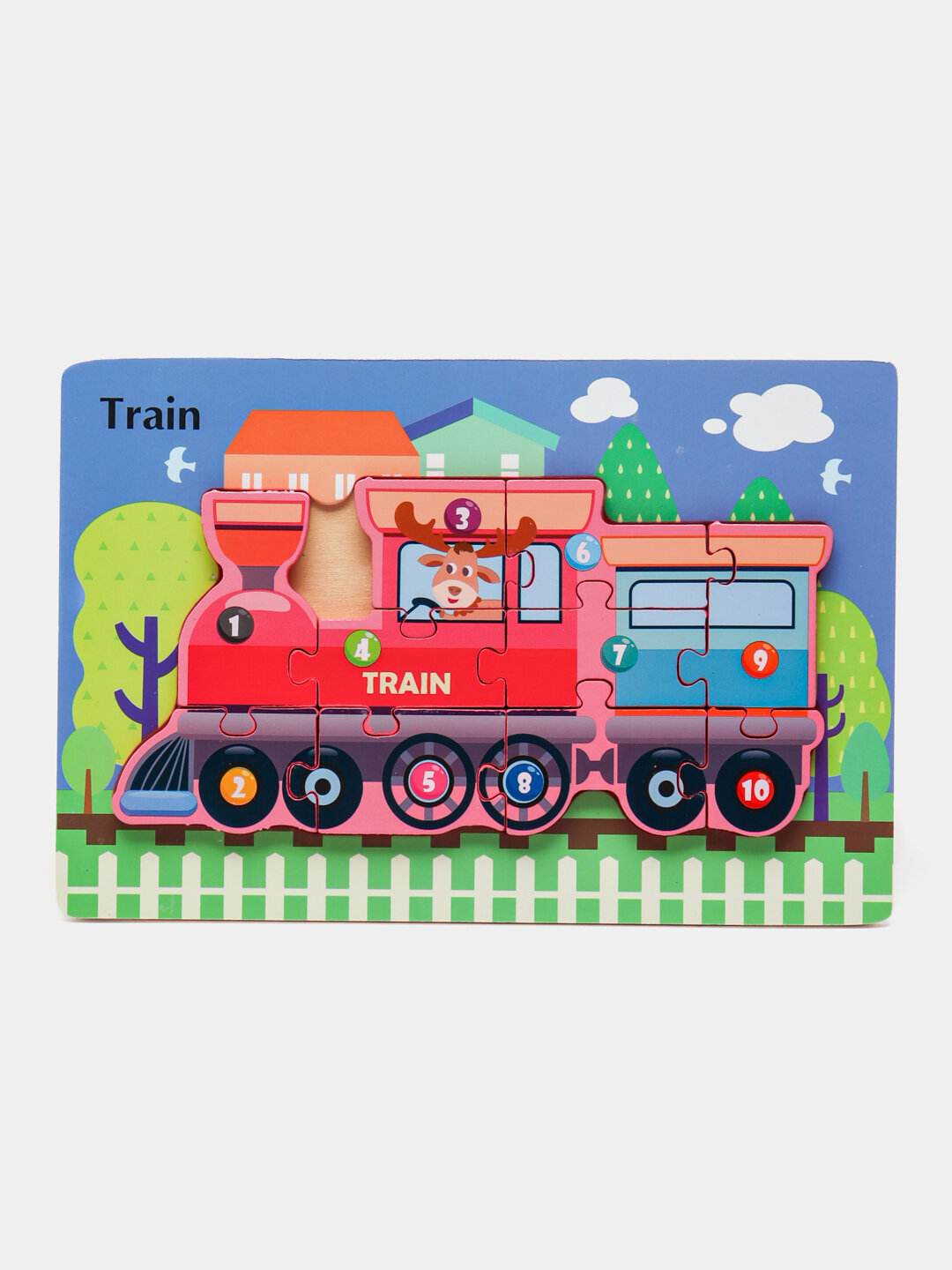 Развивающая игра-пазл "Танграм мини", дерево, для малышей, 10 деталей