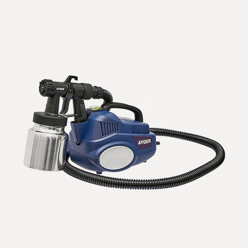 Изображение товара Краскопульт сетевой AYGER APS950, 950 Вт, 0.4 л/мин, бак 0.8 л, сопло 2.5 мм, 100 DIN, синий