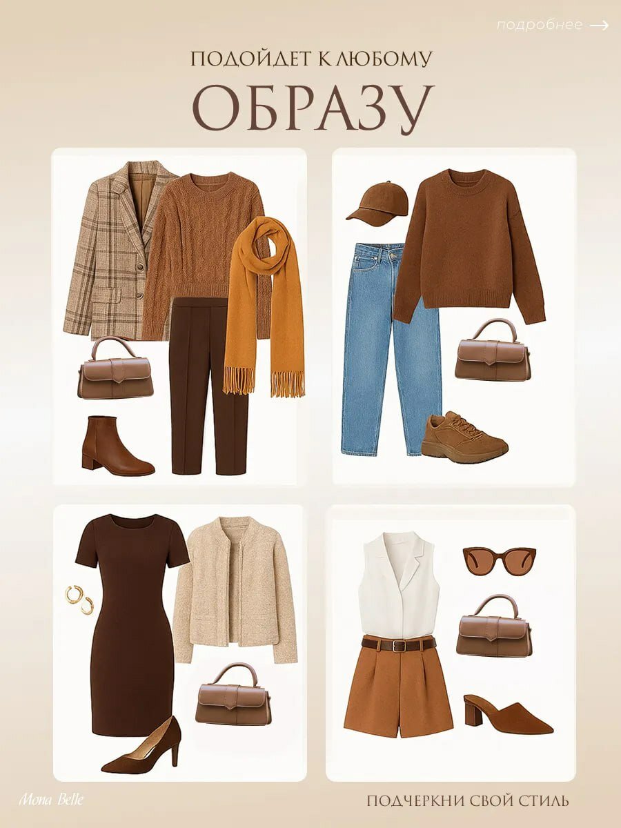 Сумка  Jacquemus Mini, коричневый — фото 1