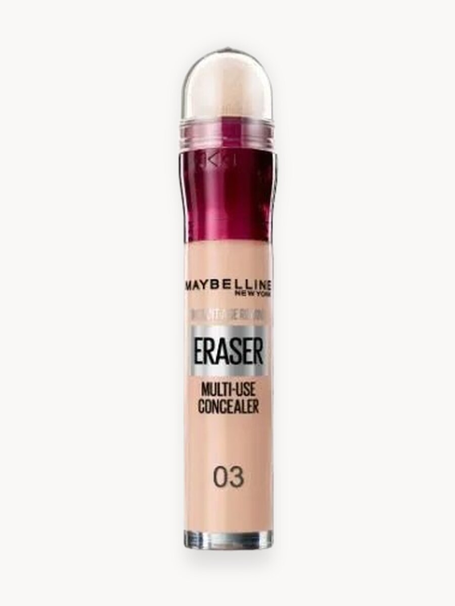 Maybelline New York Консилер для лица и глаз INSTANT ERASER, 03 Натурально-бежевый, мультифункциональный, 6.8 мл