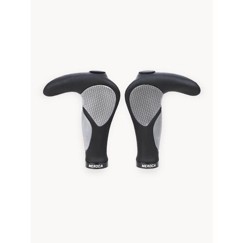 Грипсы ручки руля анатомические для велосипеда с рогами 137мм MEROCA
