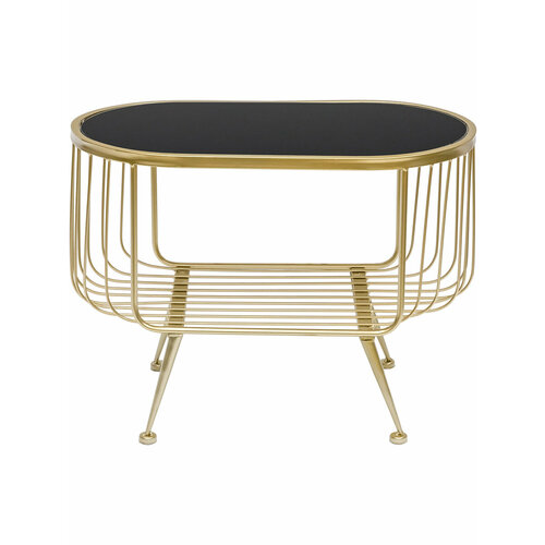 Столик интерьерный Glasar 50x28x37 см, металл и стекло